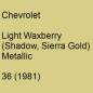 Preview: Chevrolet, Light Waxberry (Shadow, Sierra Gold) Metallic, 36 (1981).